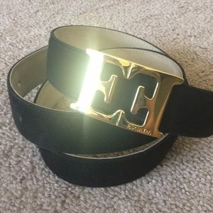 Like new Black suede Escada belt